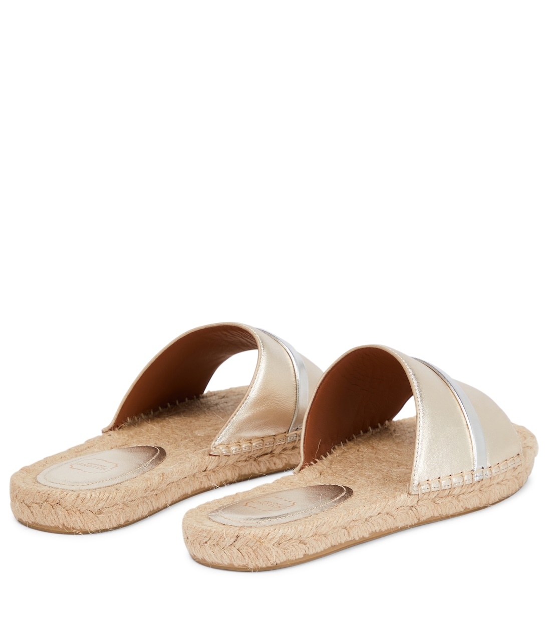 Sandali espadrillas Sol in pelle metallizzata | Malone Souliers