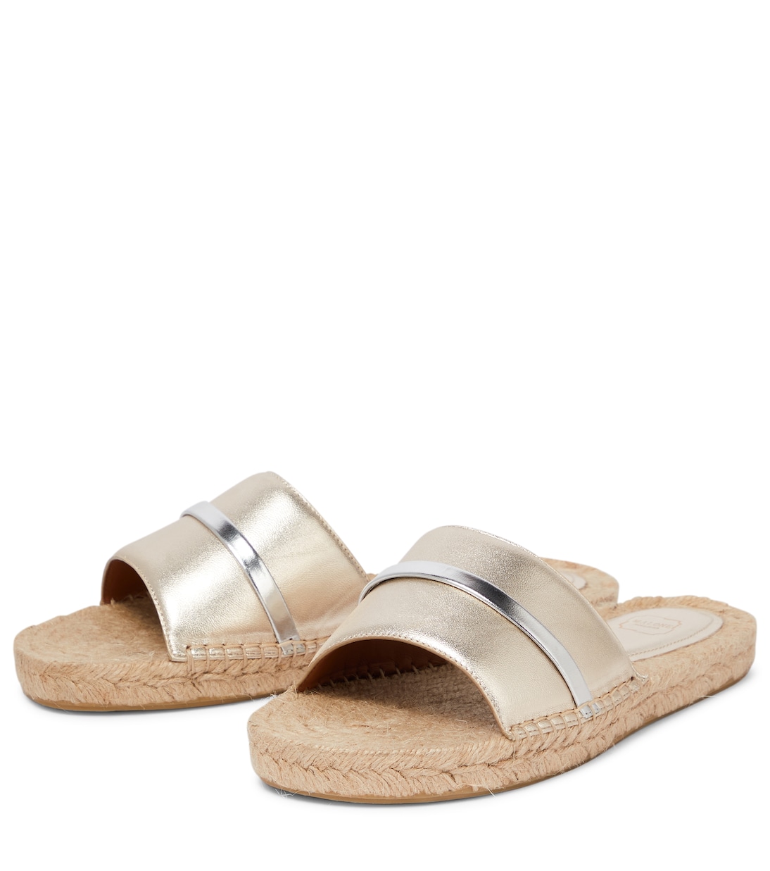 Sandali espadrillas Sol in pelle metallizzata | Malone Souliers