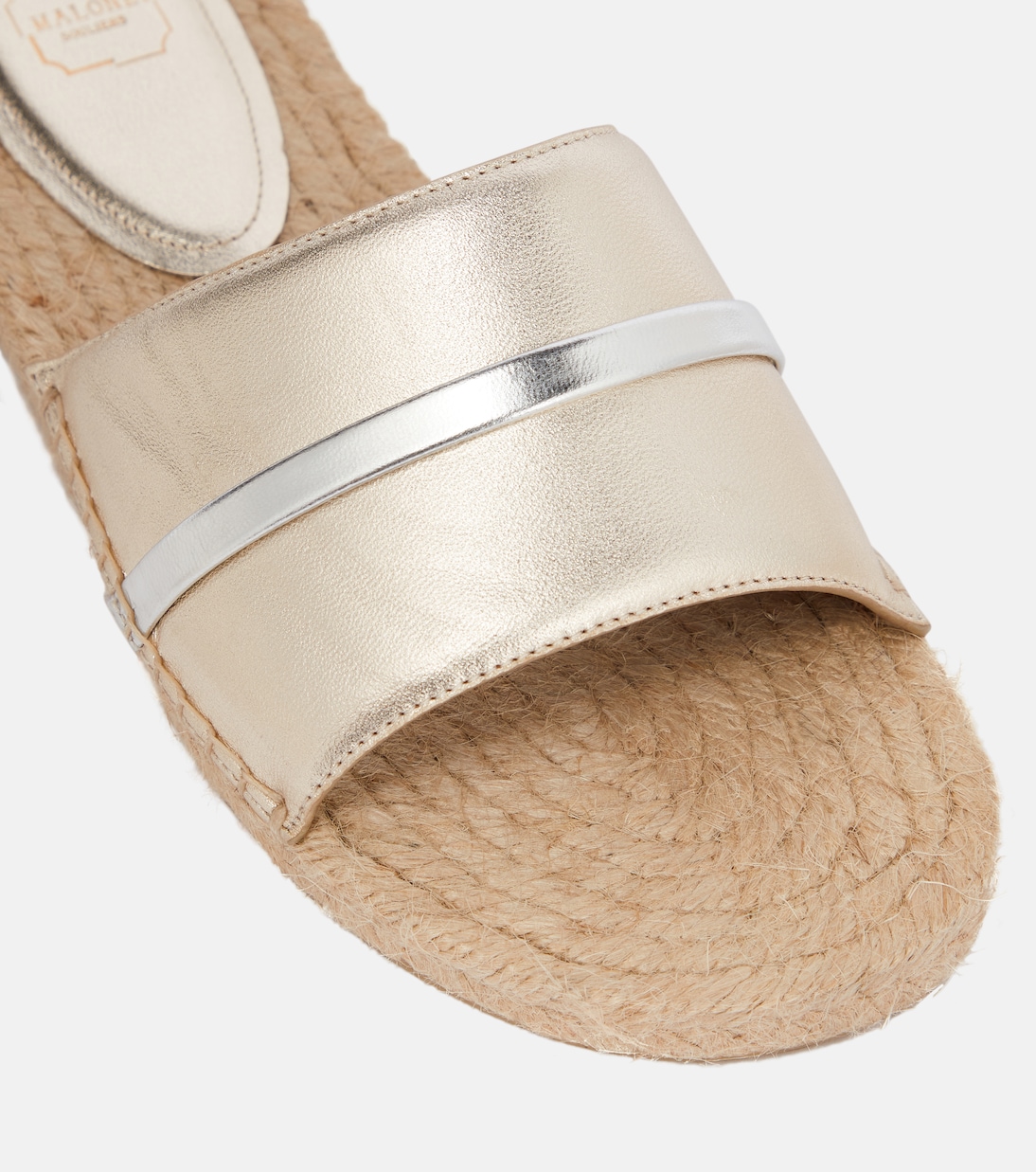 Sandali espadrillas Sol in pelle metallizzata | Malone Souliers