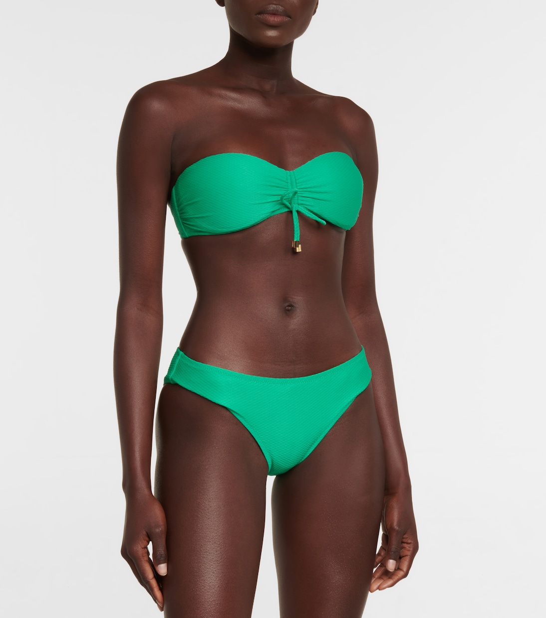 Textured self-tie bikini top | Heidi Klein
