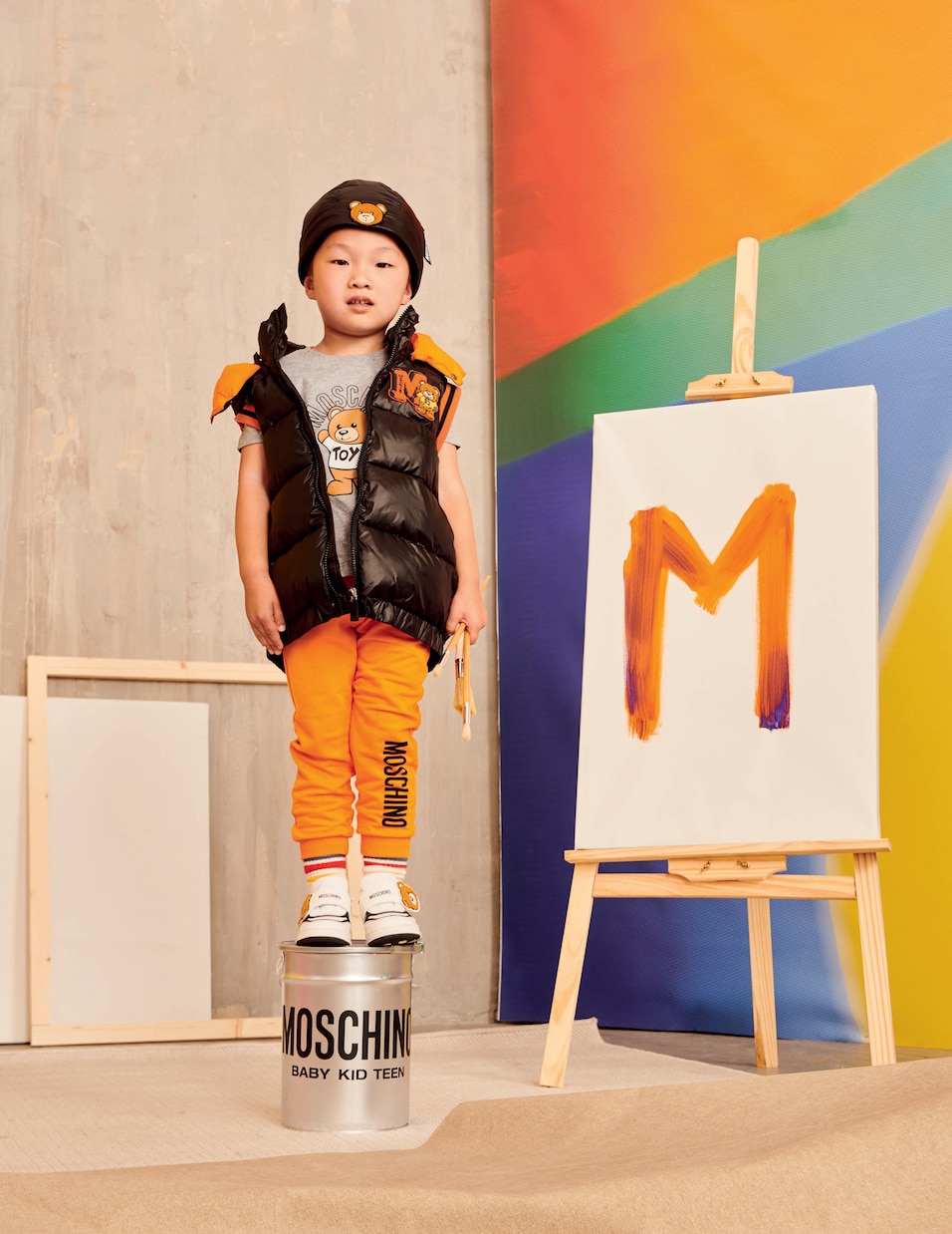 Embroidered padded vest | Moschino Kids