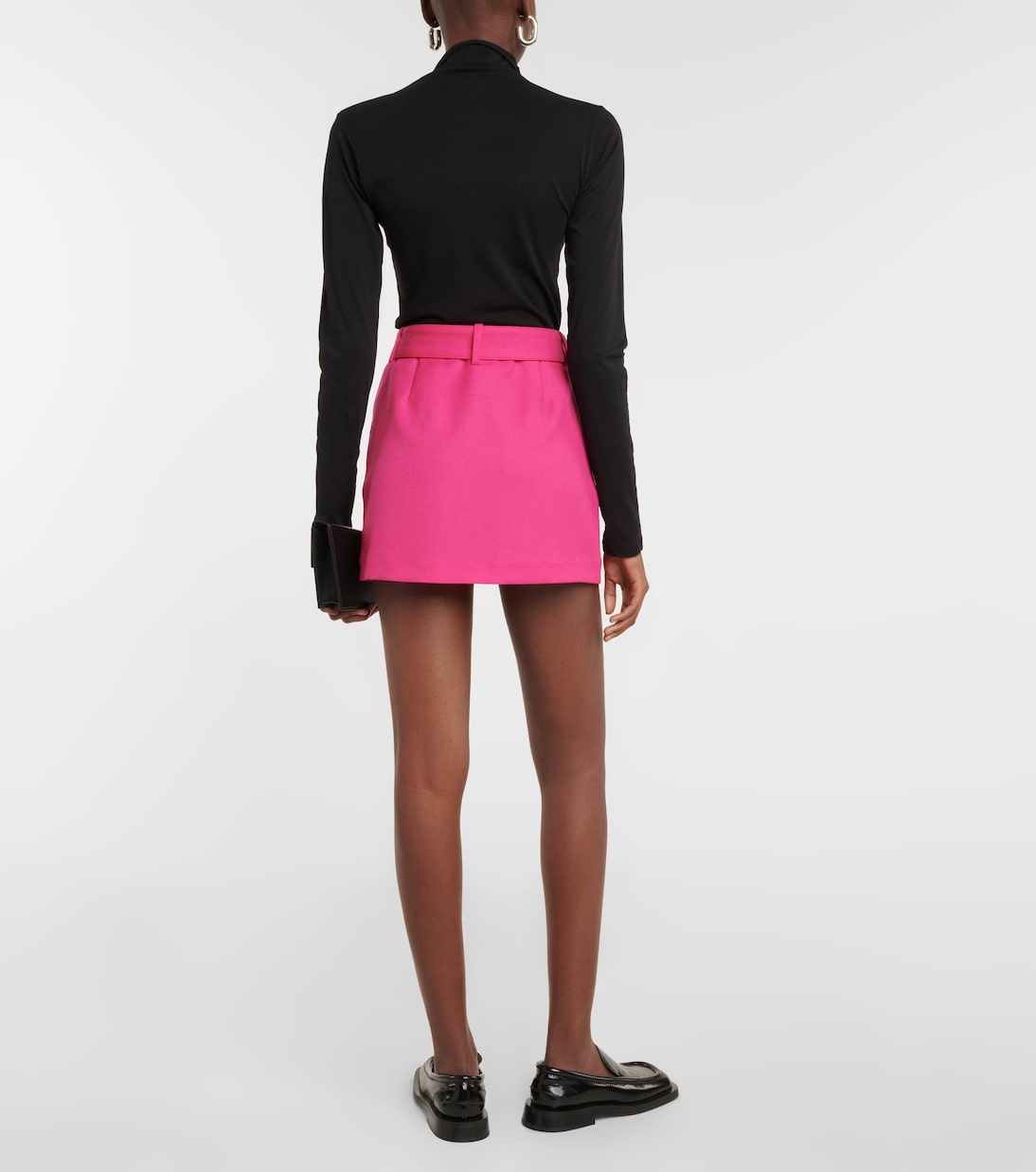 Mini-jupe en laine vierge | Ami Paris
