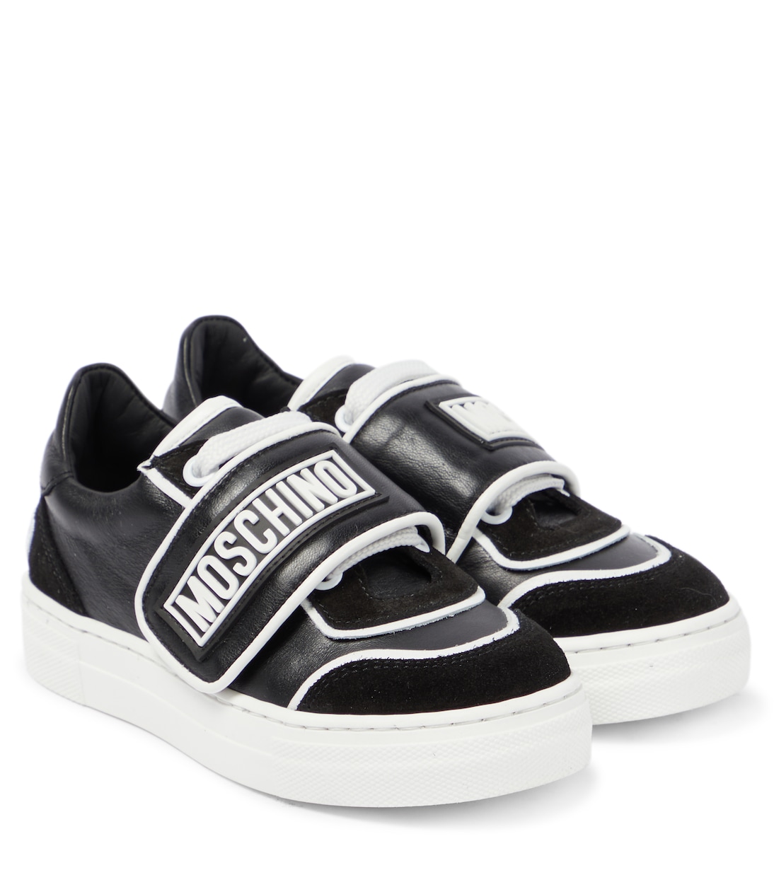 Logo leather sneakers | Moschino Kids