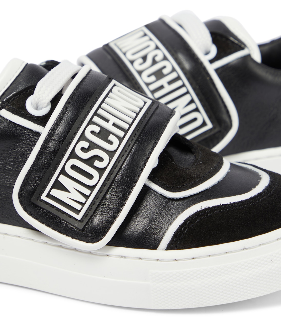 Logo leather sneakers | Moschino Kids