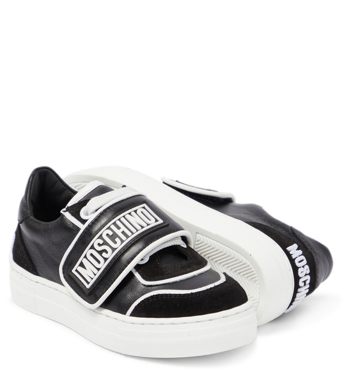 Logo leather sneakers | Moschino Kids