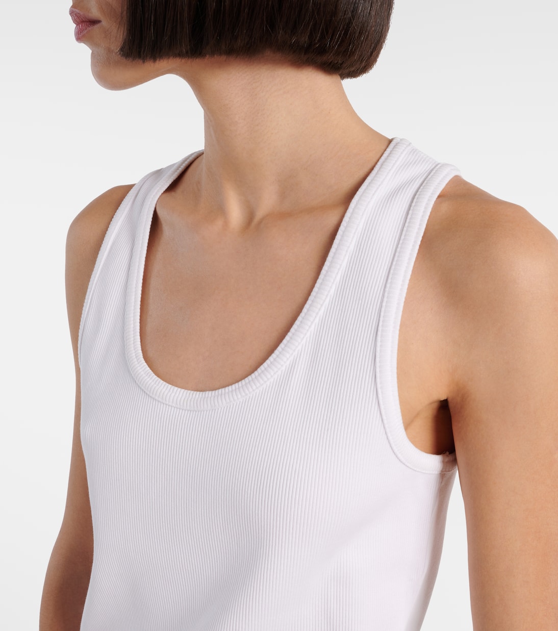 Tank top in misto cotone a coste | Bottega Veneta
