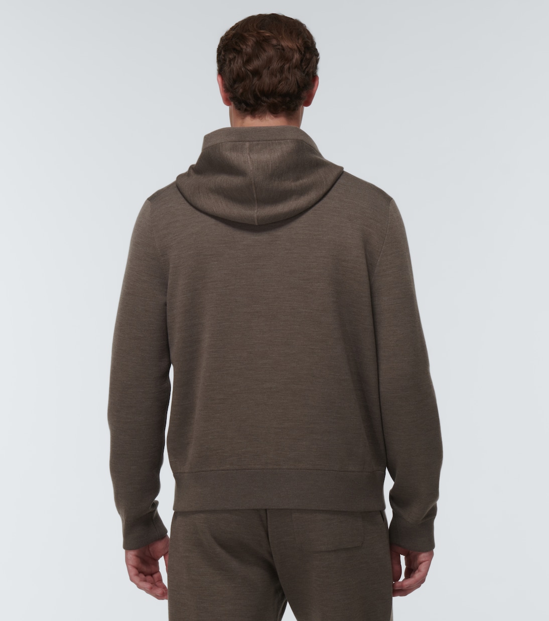 Zip-up wool blend hoodie | Berluti