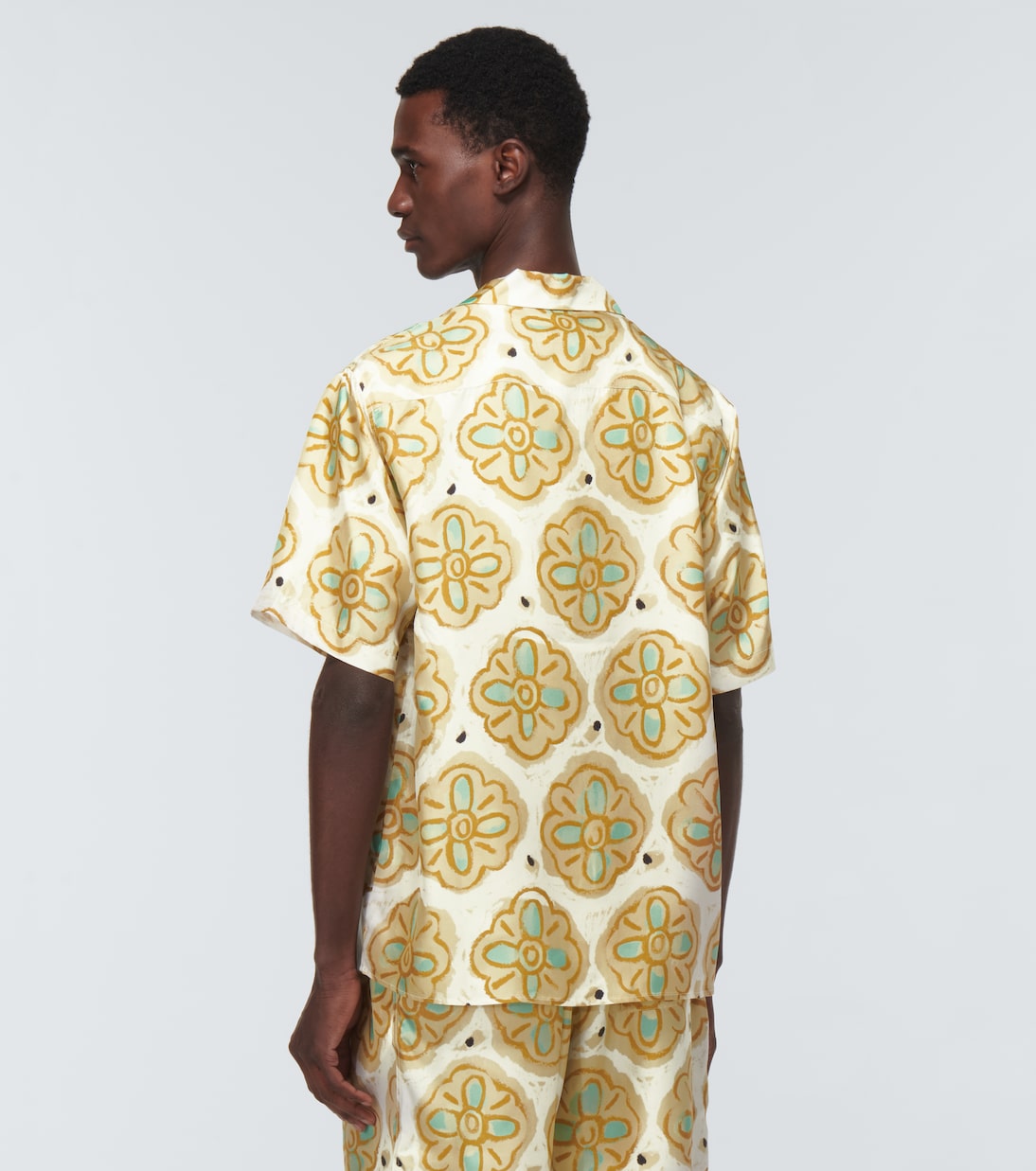 Camicia in seta con stampa | Commas