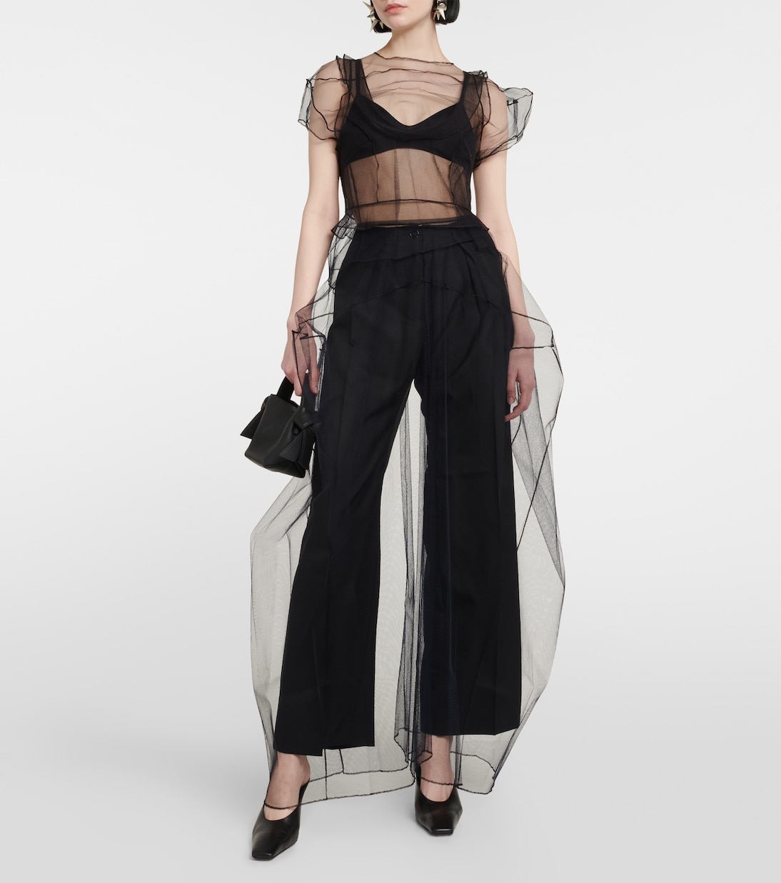 Pantalon à taille basse en laine | Acne Studios