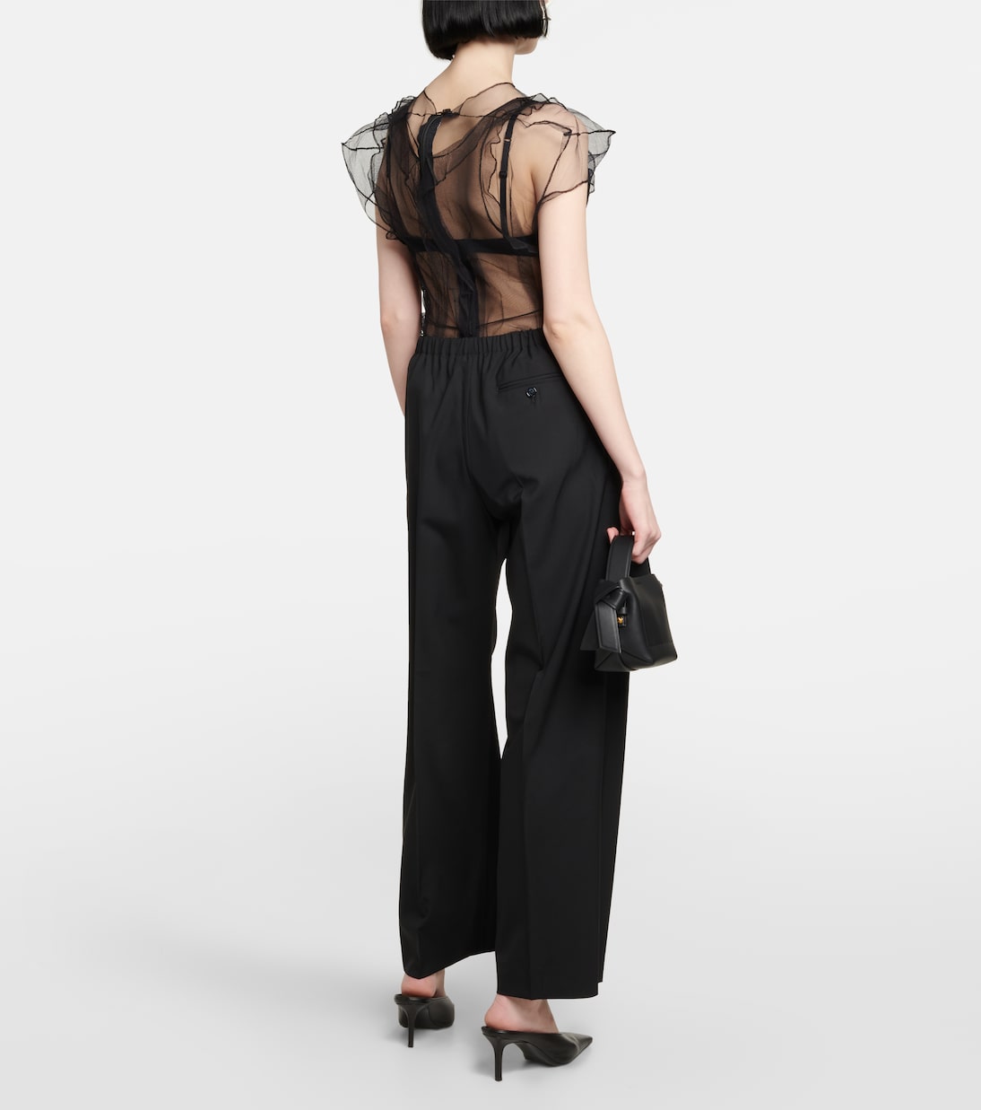 Pantalon à taille basse en laine | Acne Studios