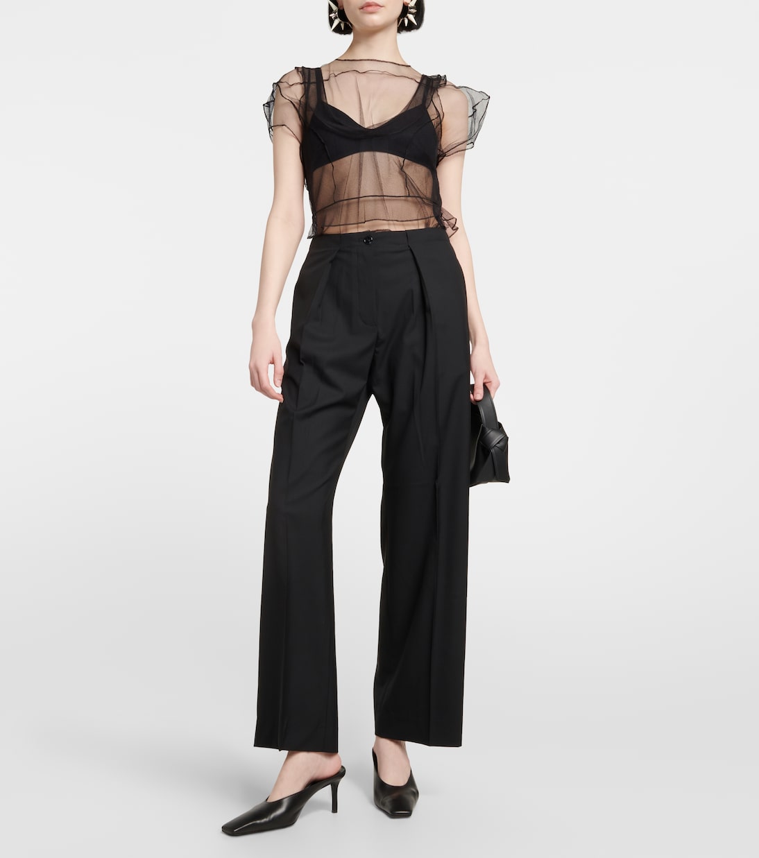 Pantalon à taille basse en laine | Acne Studios