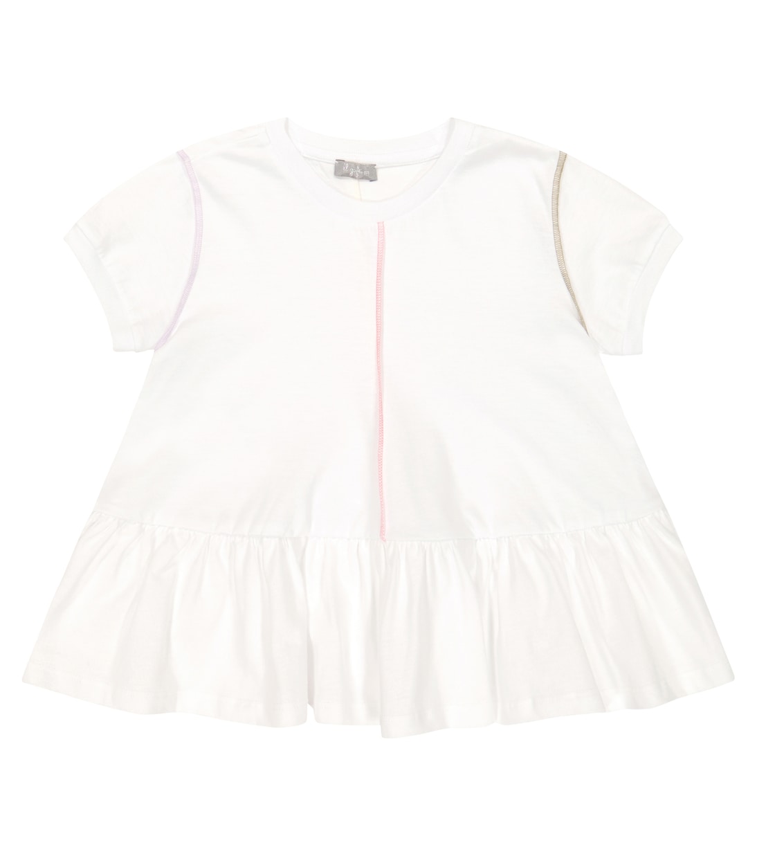 Top in jersey di cotone con peplum | Il Gufo