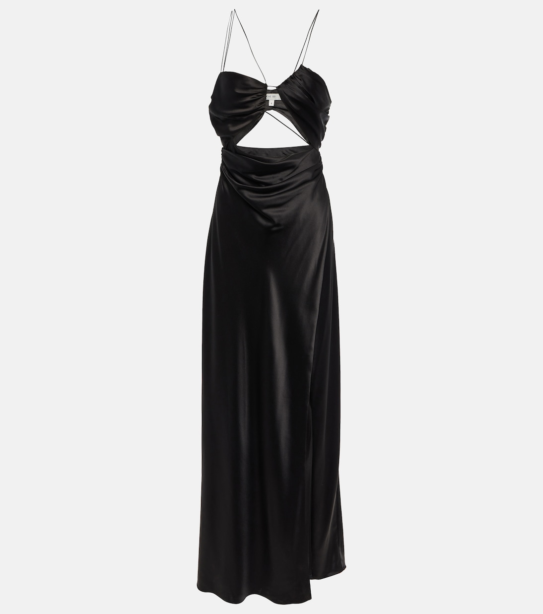 Asymmetrical silk satin gown | The Sei