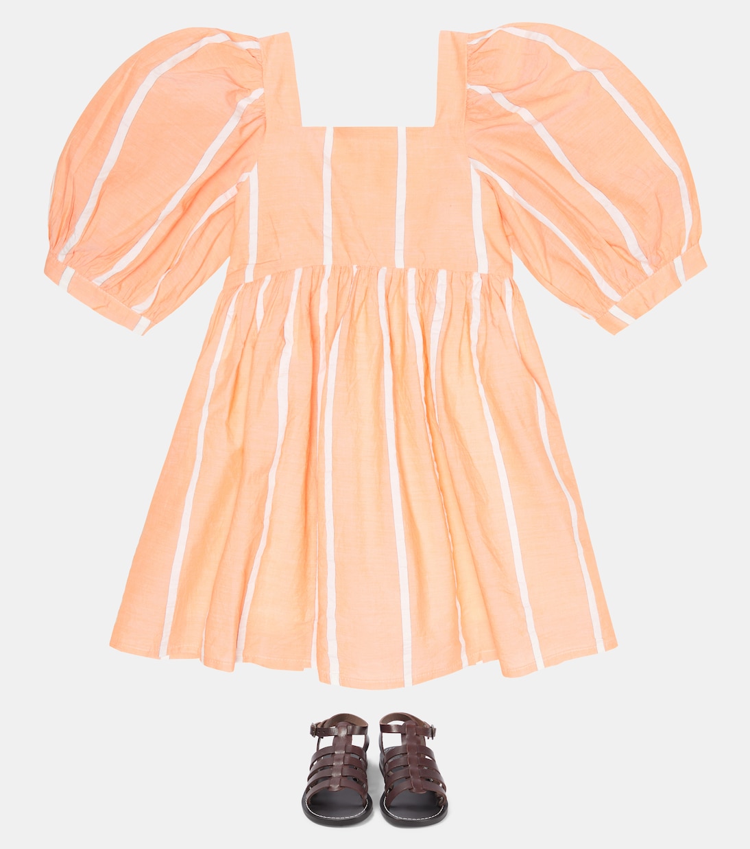 Robe Suzy rayée en coton et lin | Morley