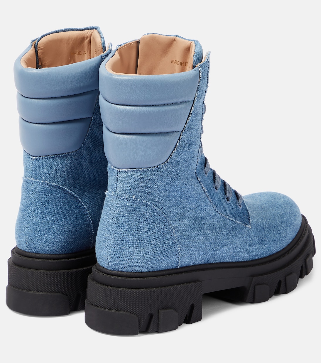 Anfibi Gia 35 in denim | Gia Borghini