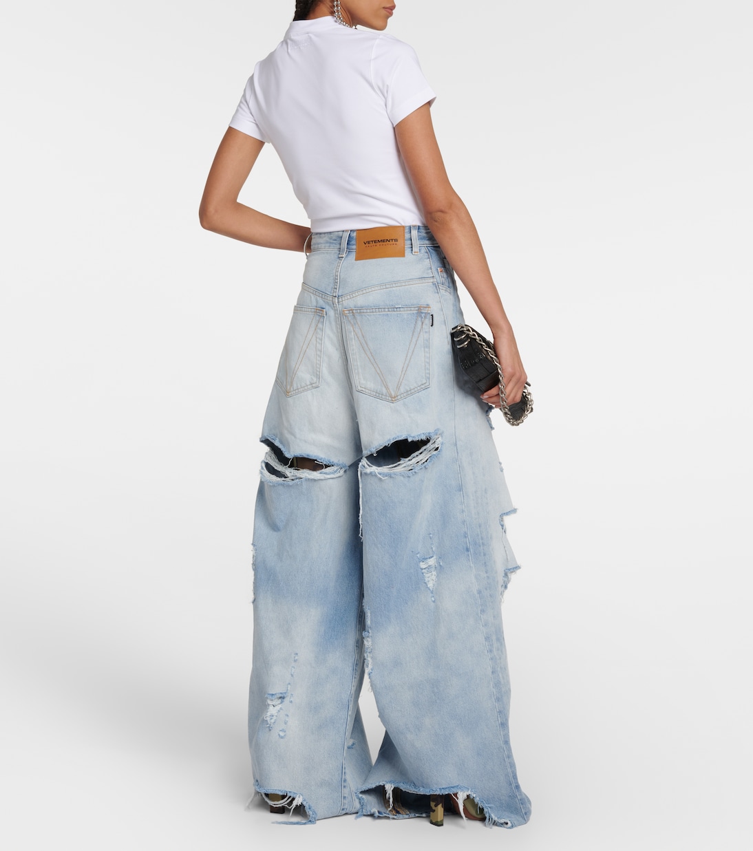 Distressed high-rise jeans | Vetements