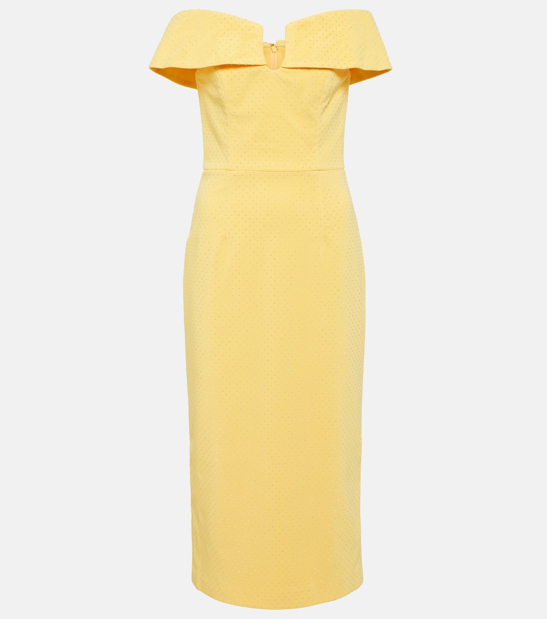 Lumiere embellished mesh midi dress | Rebecca Vallance