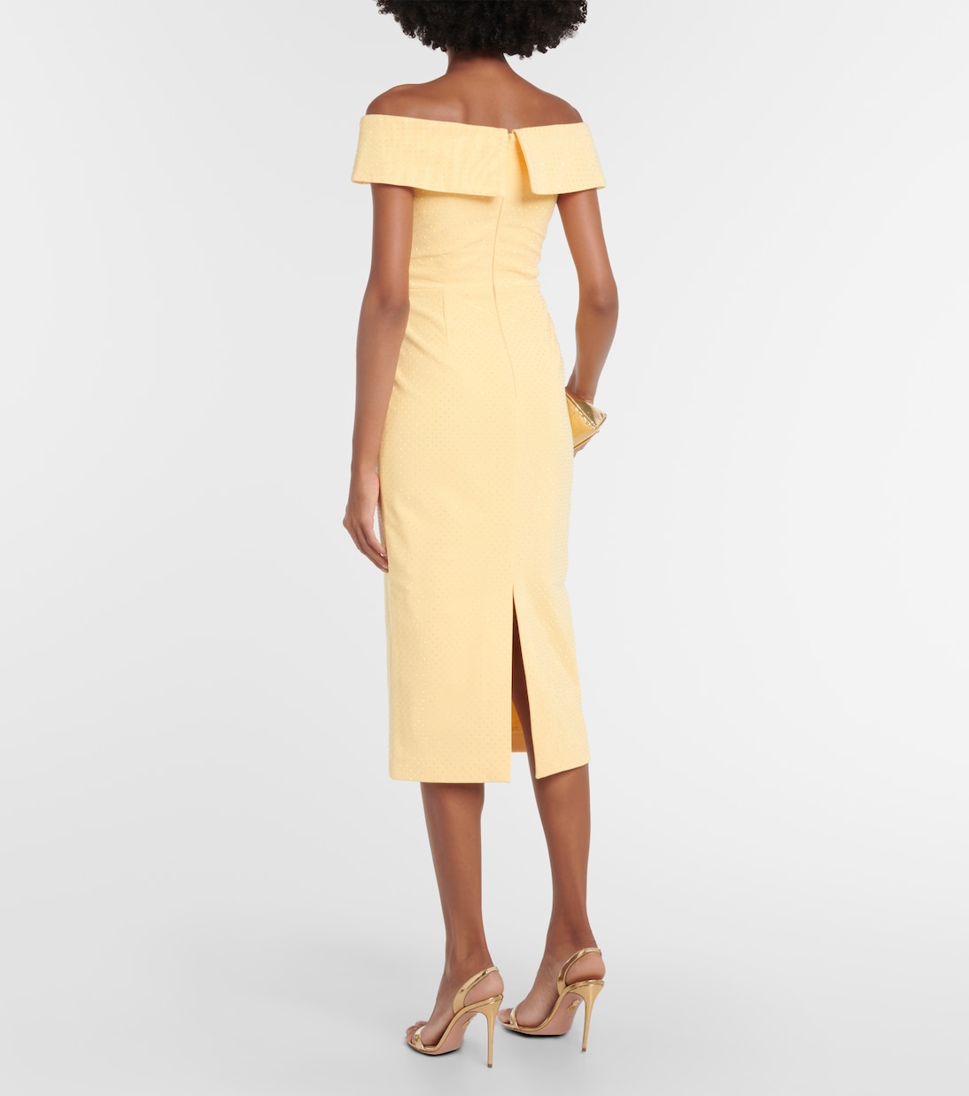 Lumiere embellished mesh midi dress | Rebecca Vallance