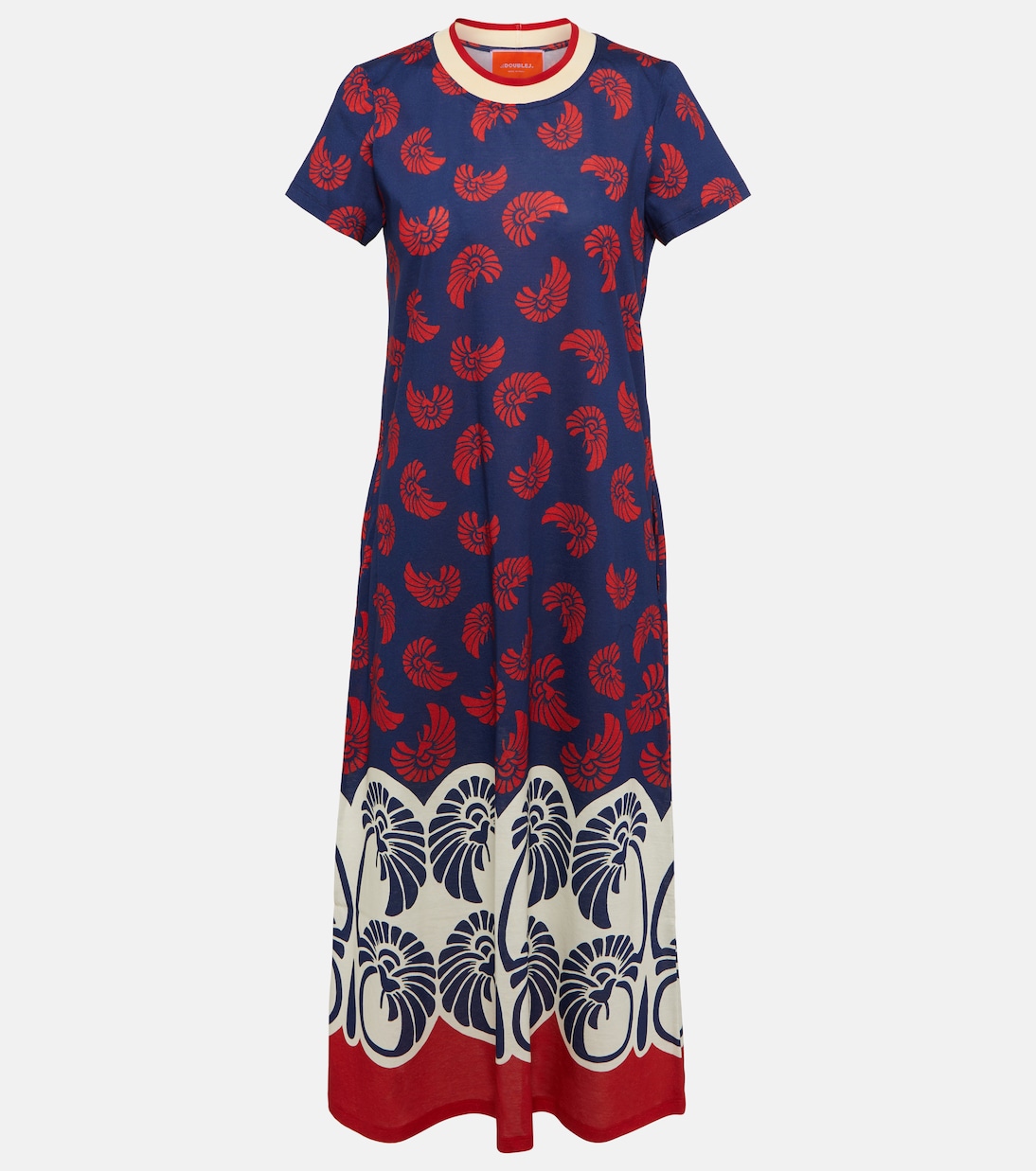 Sporty Swing printed cotton midi dress | La DoubleJ