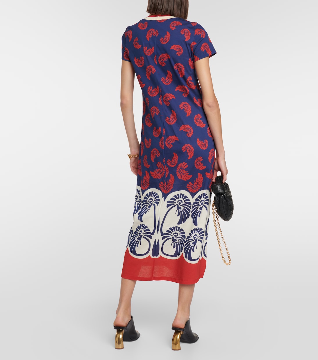 Sporty Swing printed cotton midi dress | La DoubleJ