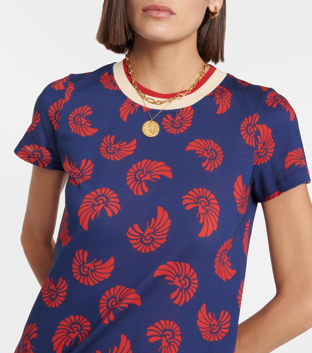Sporty Swing printed cotton midi dress | La DoubleJ