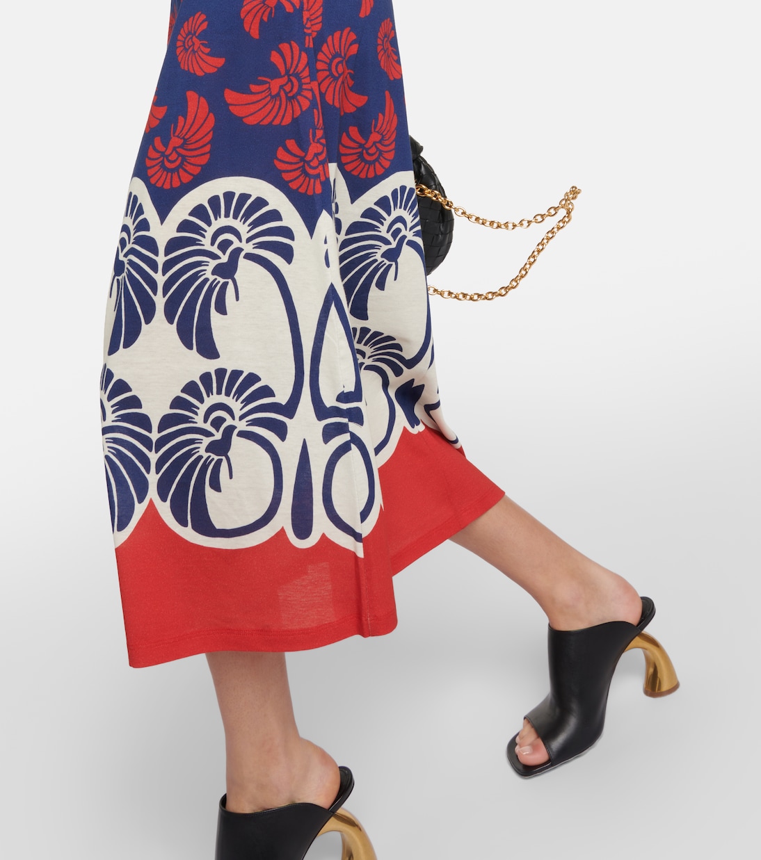 Sporty Swing printed cotton midi dress | La DoubleJ