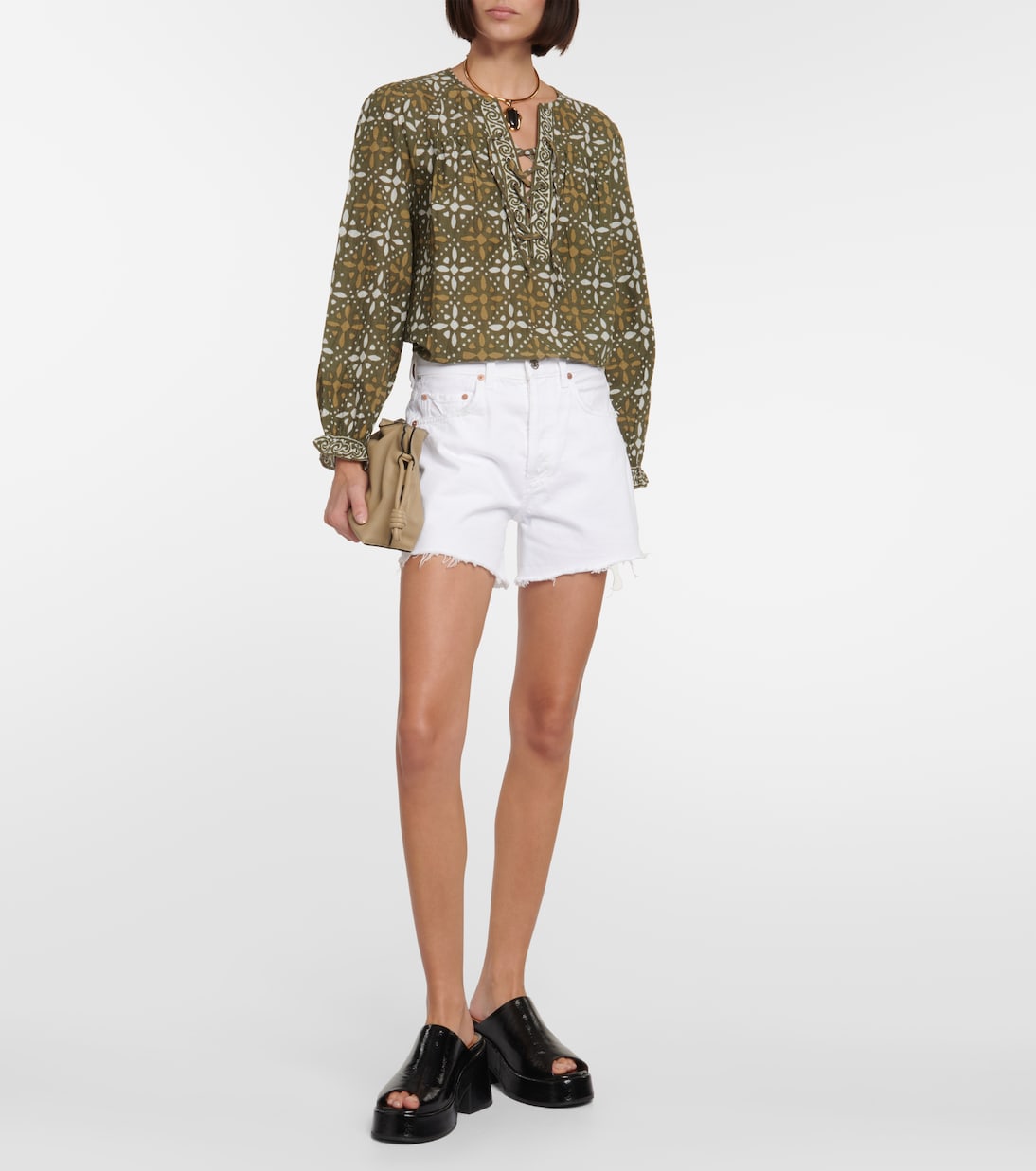 Top Audette imprimé en coton | Velvet