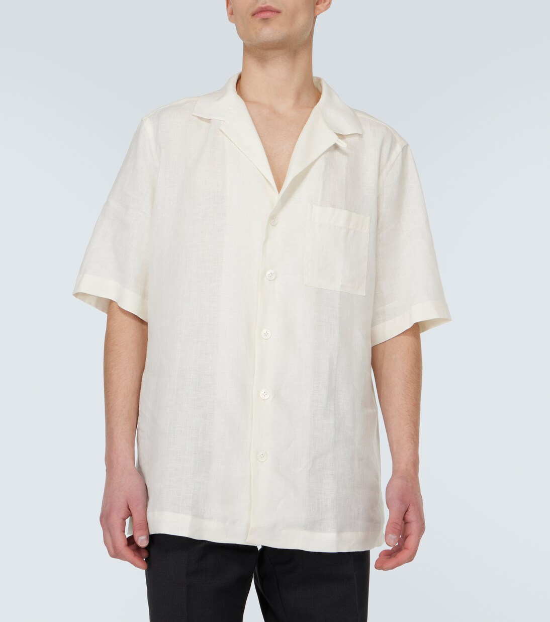 Camicia bowling in lino | Lardini
