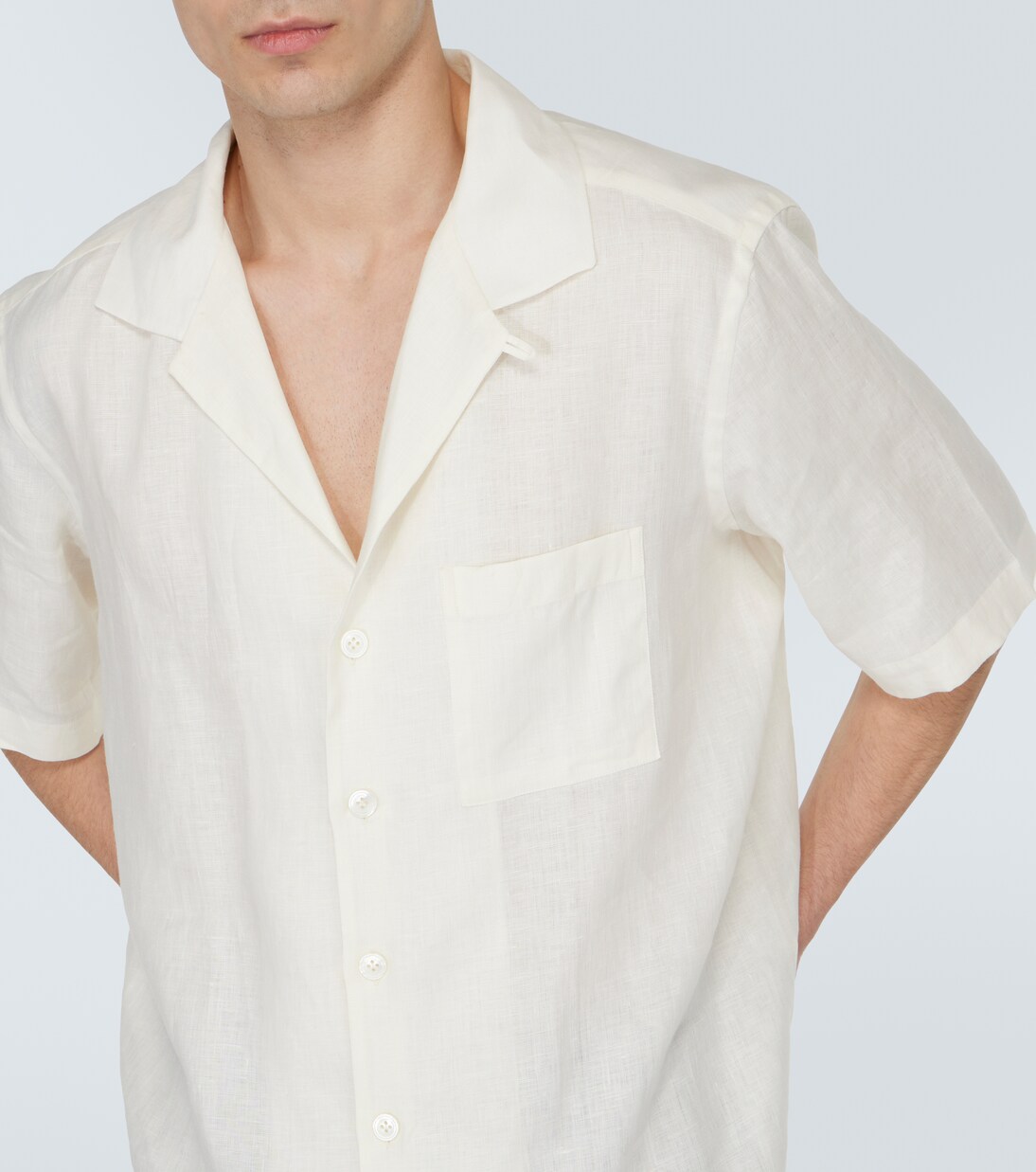 Camicia bowling in lino | Lardini