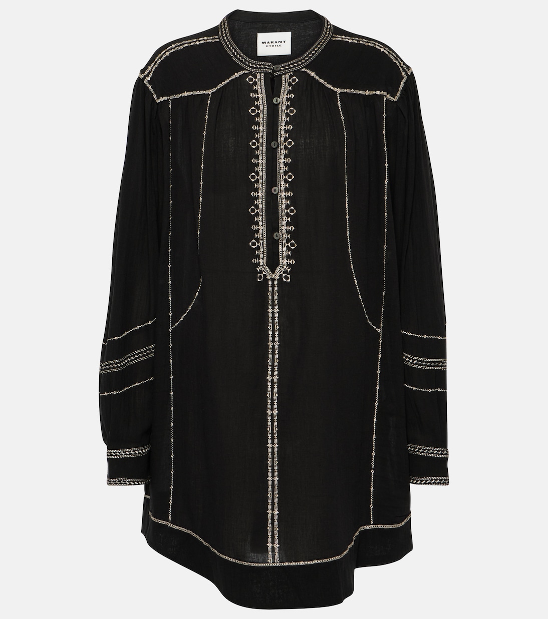 Robe Pradel brodée en coton | Marant Etoile