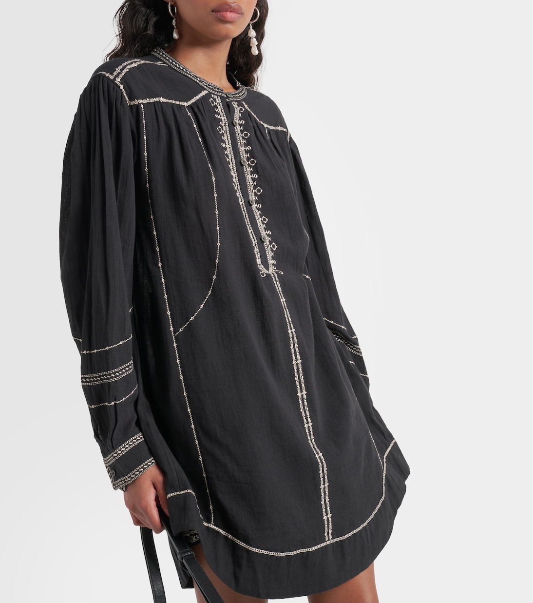 Robe Pradel brodée en coton | Marant Etoile