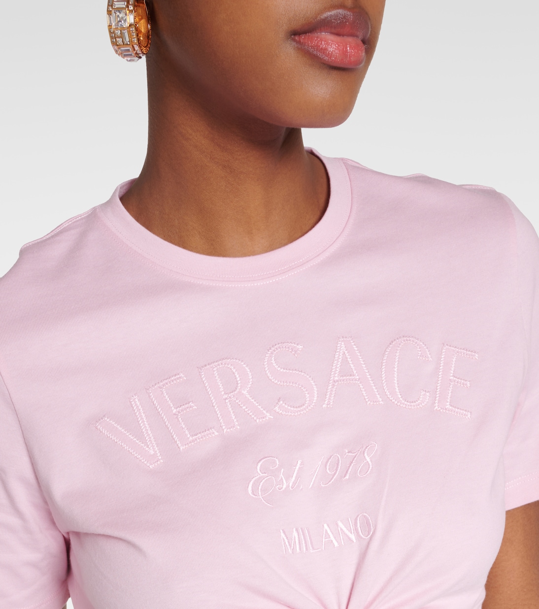 T-Shirt aus Baumwoll-Jersey | Versace