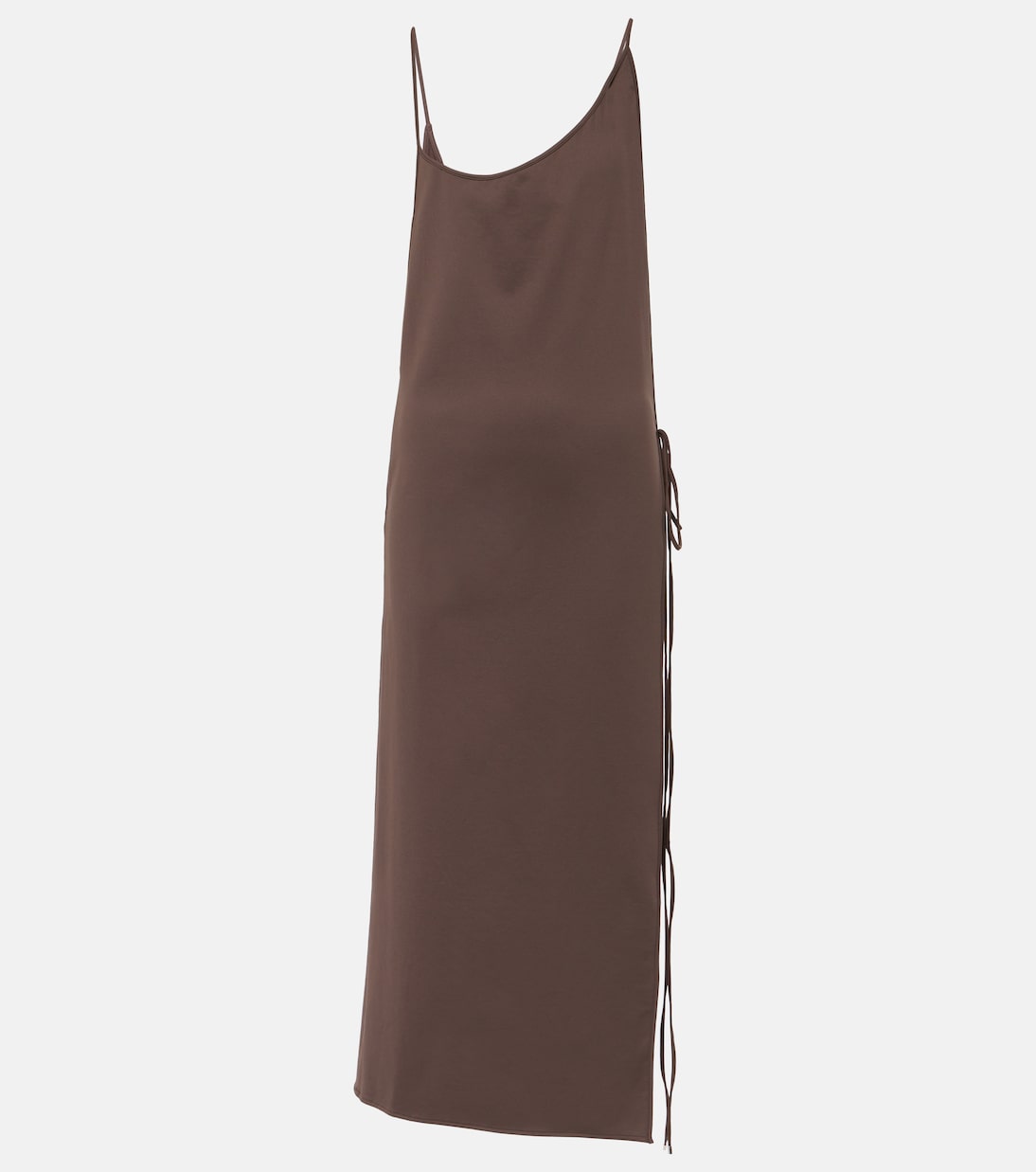 Robe midi froncée fendue sur le côté | The Attico