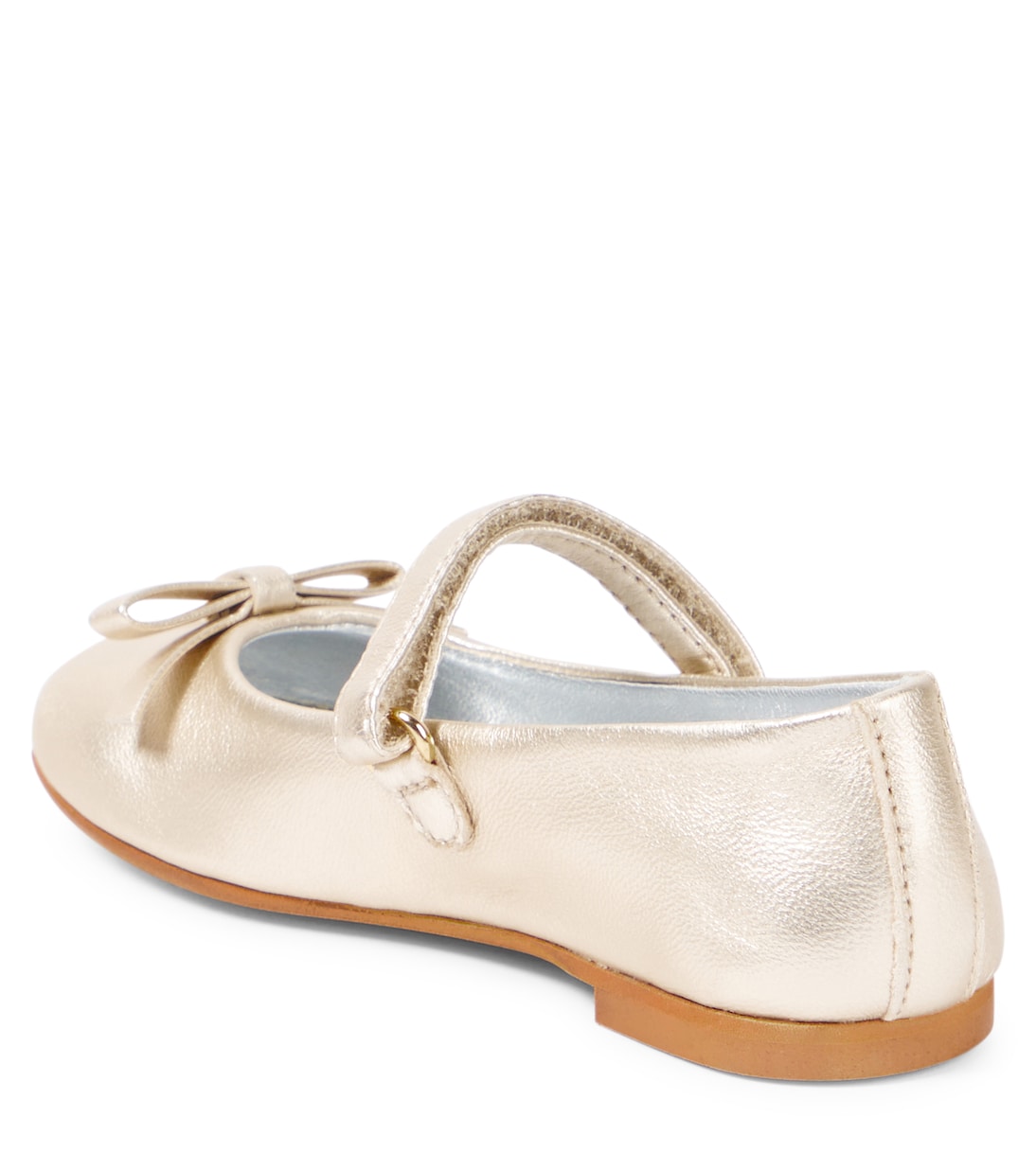Ballerine Mary Jane in pelle con fiocco | Monnalisa
