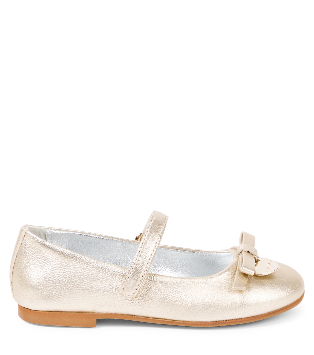 Ballerine Mary Jane in pelle con fiocco | Monnalisa