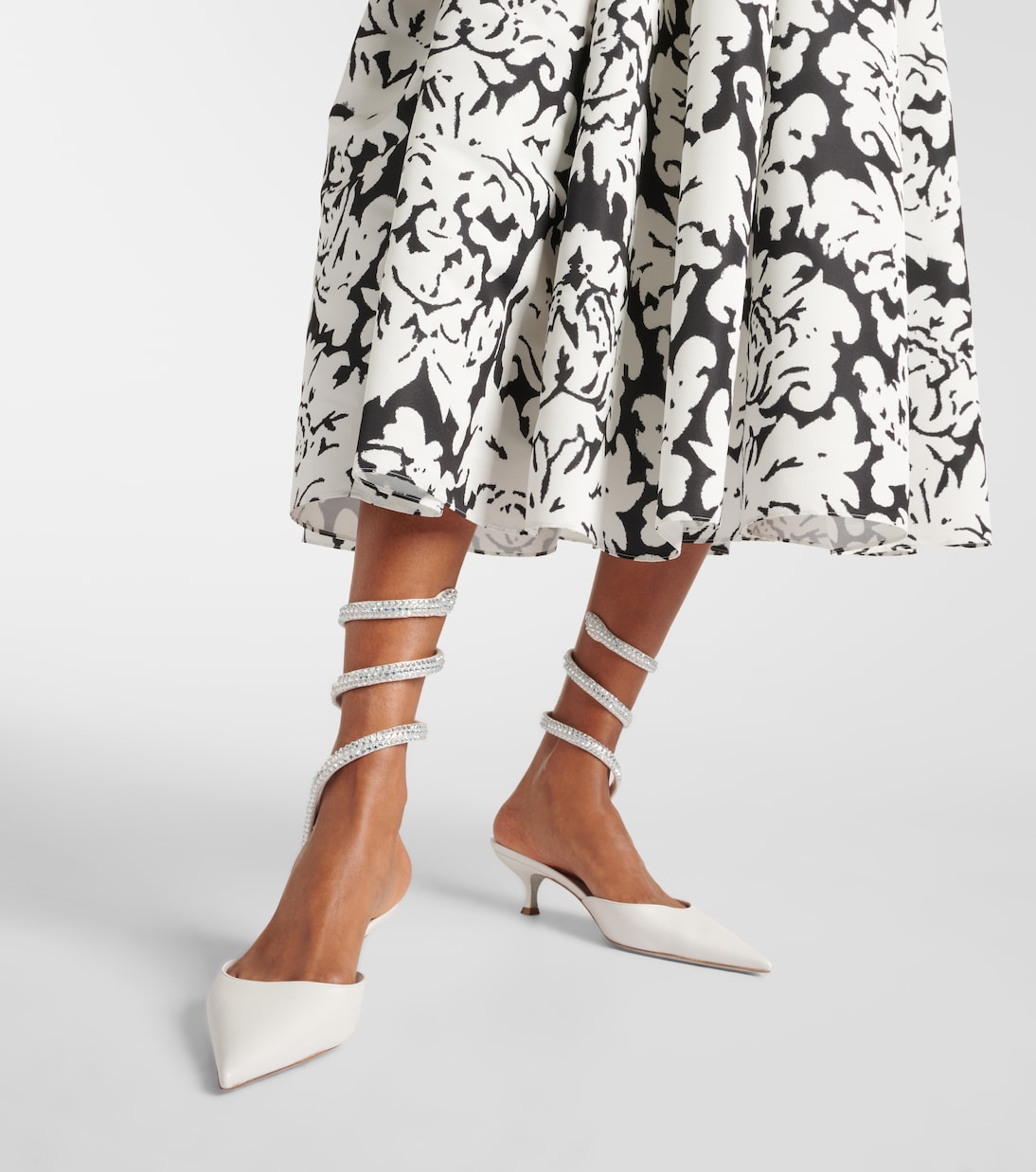Verzierte Mules Cleo aus Leder | Rene Caovilla