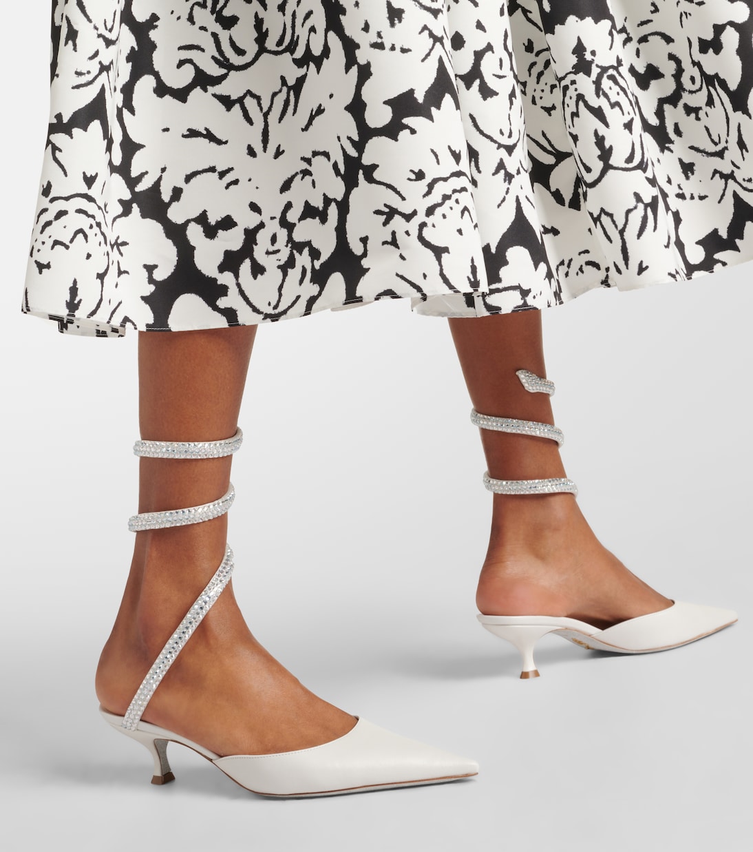 Verzierte Mules Cleo aus Leder | Rene Caovilla