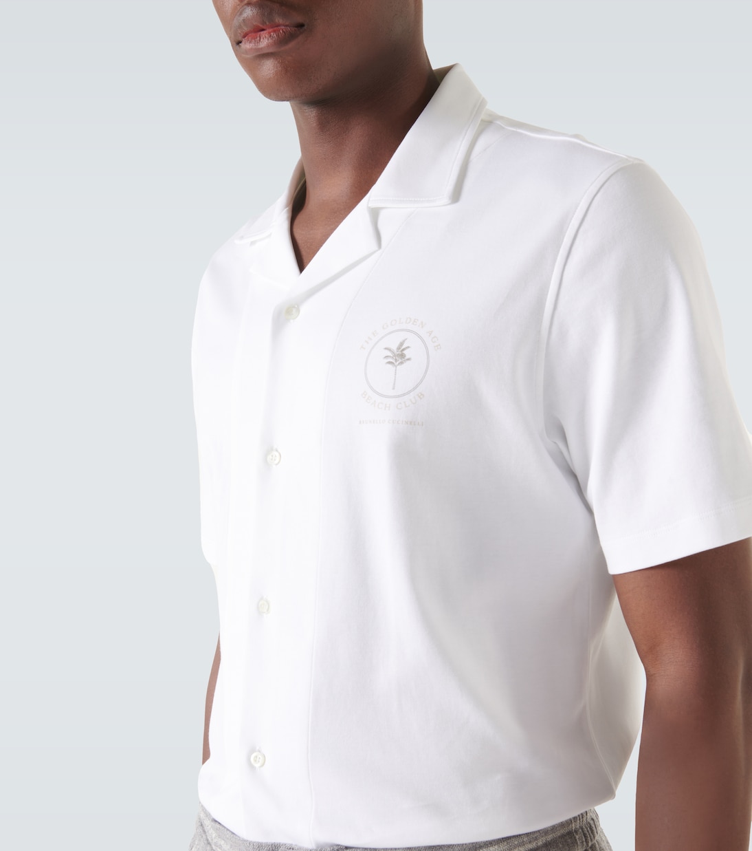 Camisa de algodón bordada | Brunello Cucinelli