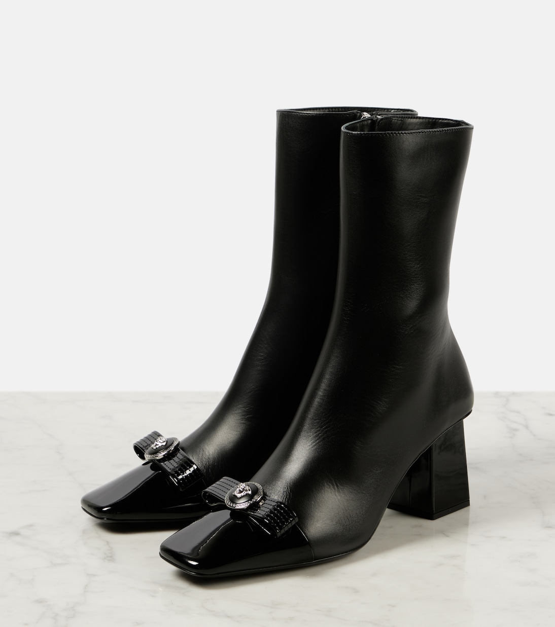Bottines Gianni Ribbon 70 en cuir | Versace