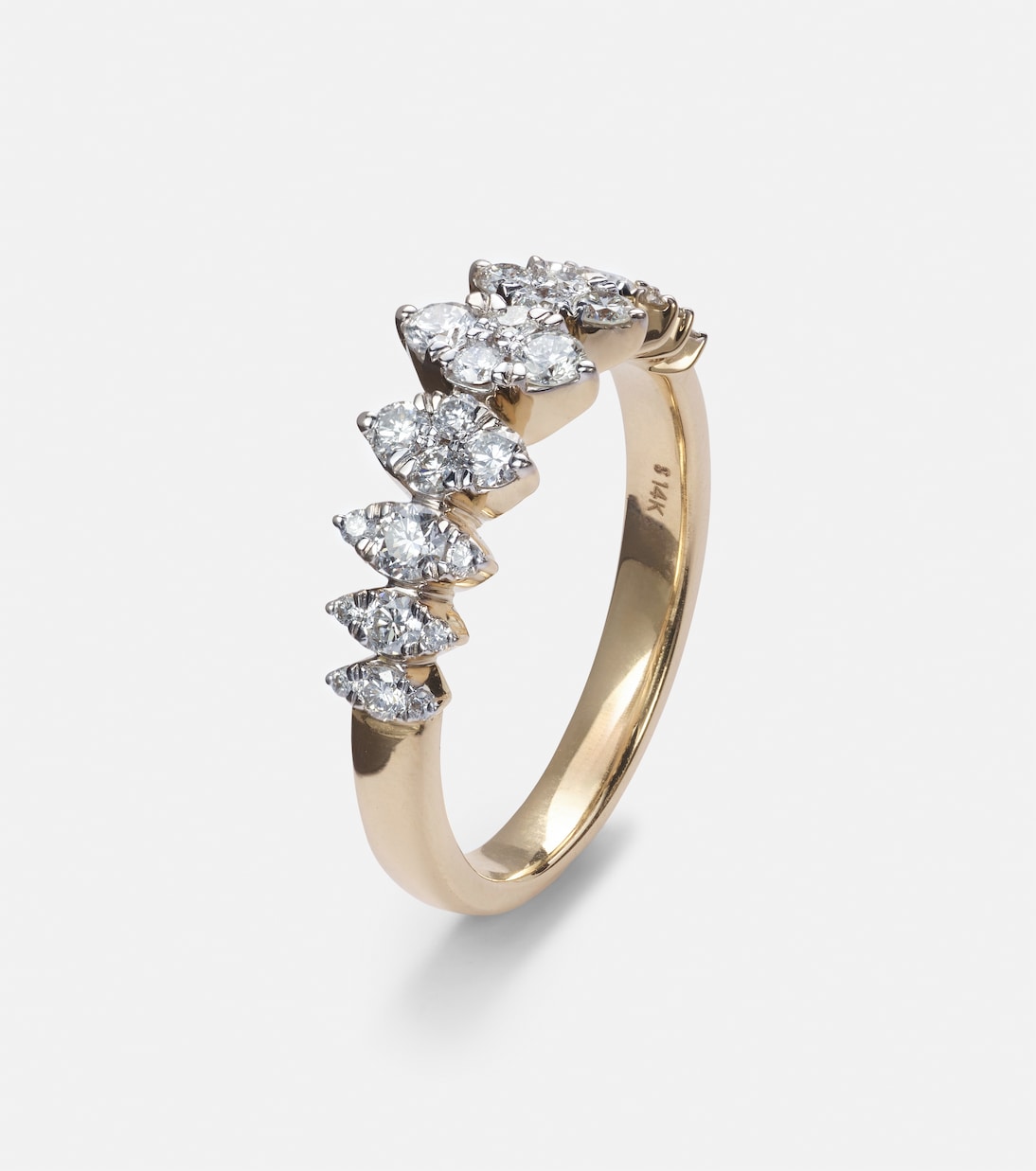 Bague Fern en or 14 ct et diamants | Stone and Strand