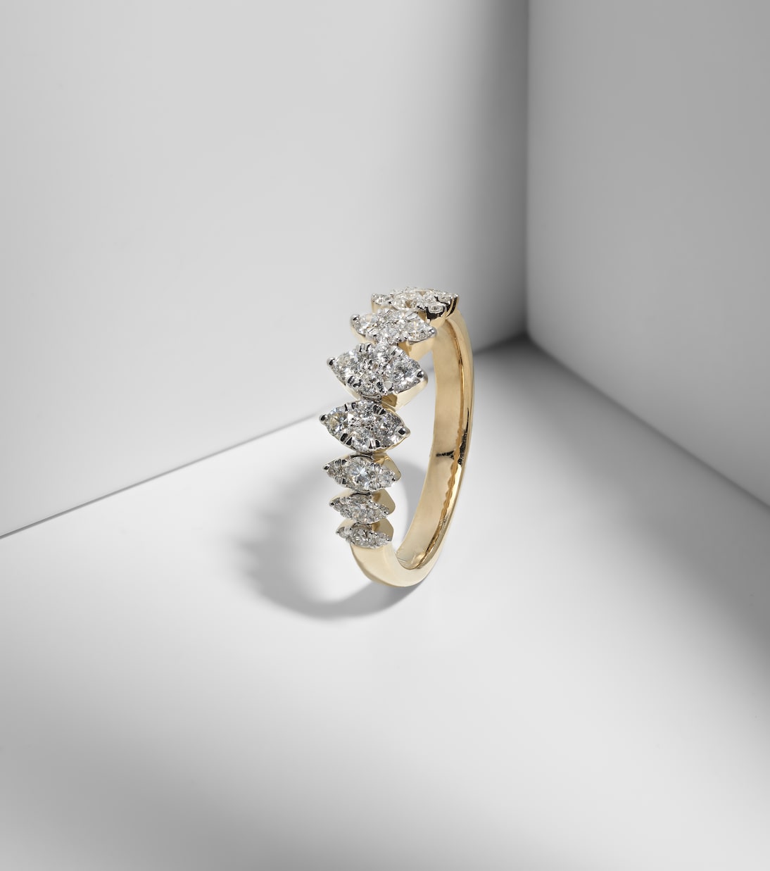 Bague Fern en or 14 ct et diamants | Stone and Strand
