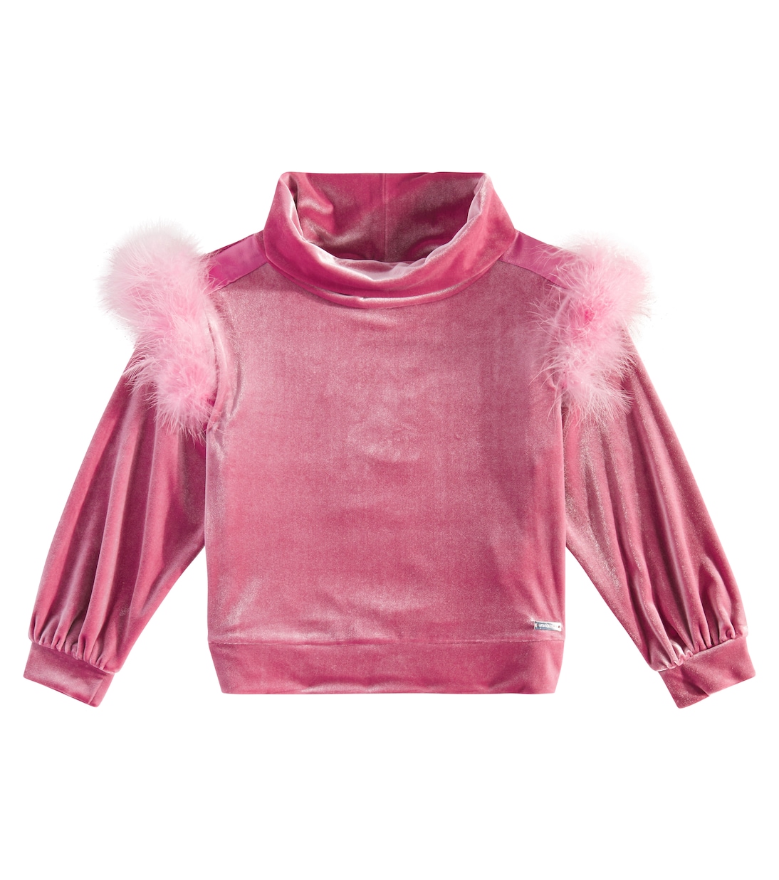 Sudadera con ribete de plumas | Monnalisa