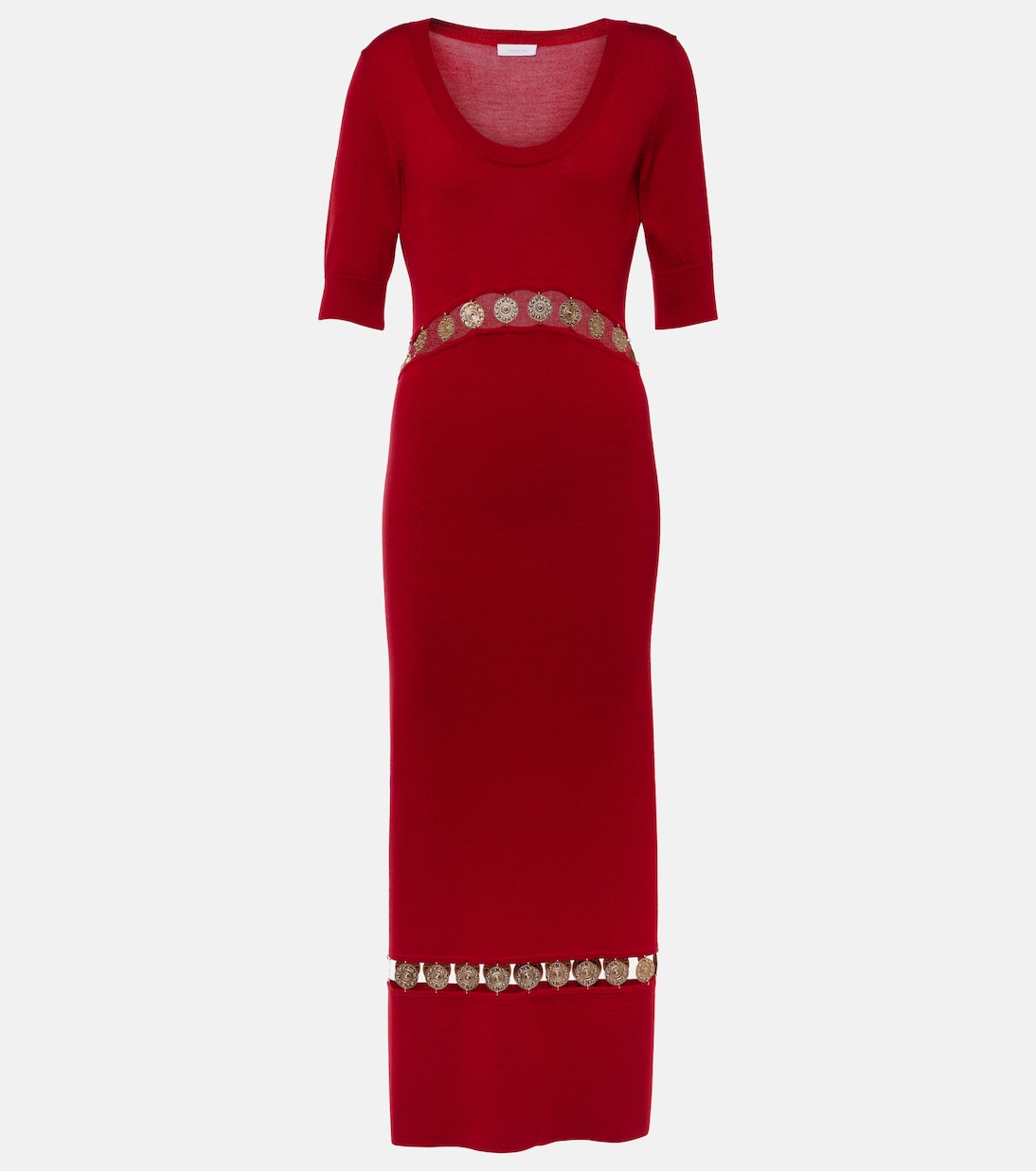Vestido midi de mezcla de lana | Rabanne