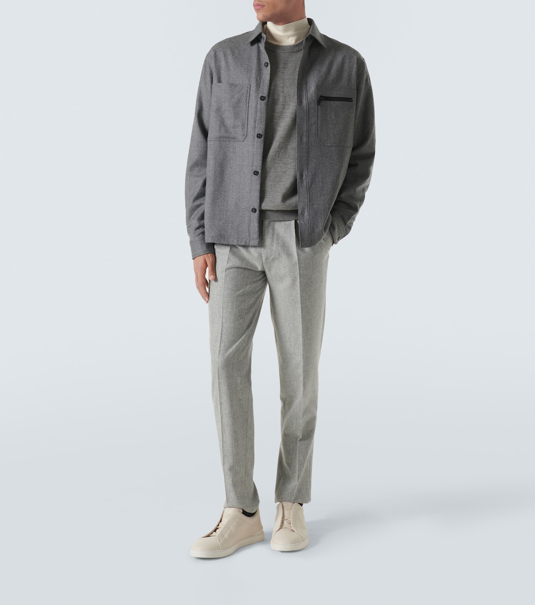 Hemdjacke aus Wolle | Zegna