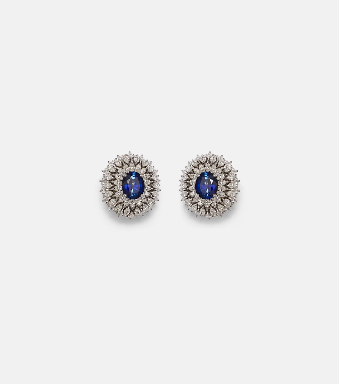 Y-Couture - Orecchini in oro bianco 18kt con diamanti e zaffiri | Yeprem