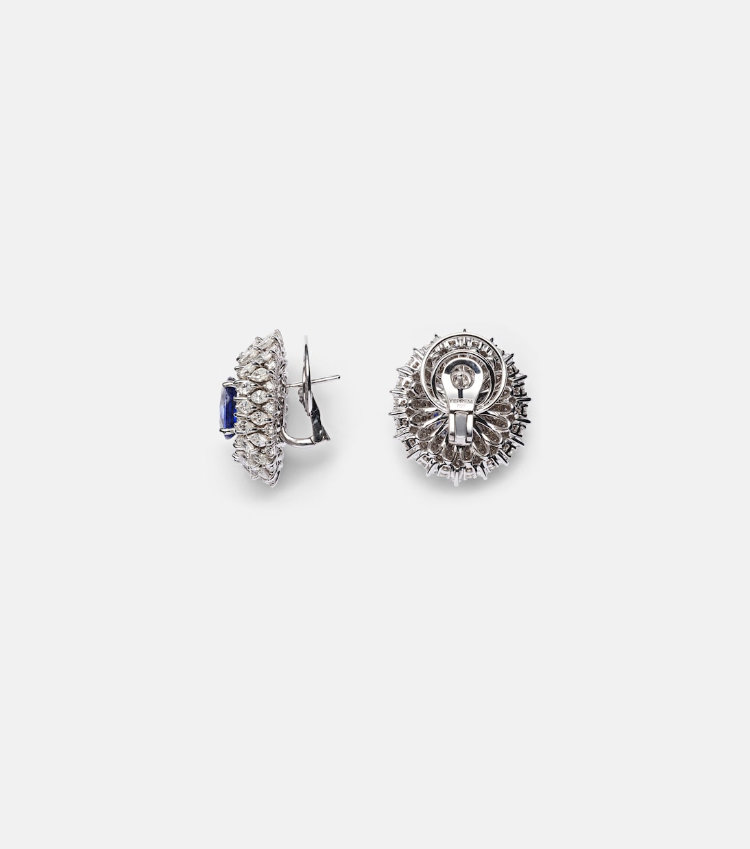 Y-Couture - Orecchini in oro bianco 18kt con diamanti e zaffiri | Yeprem