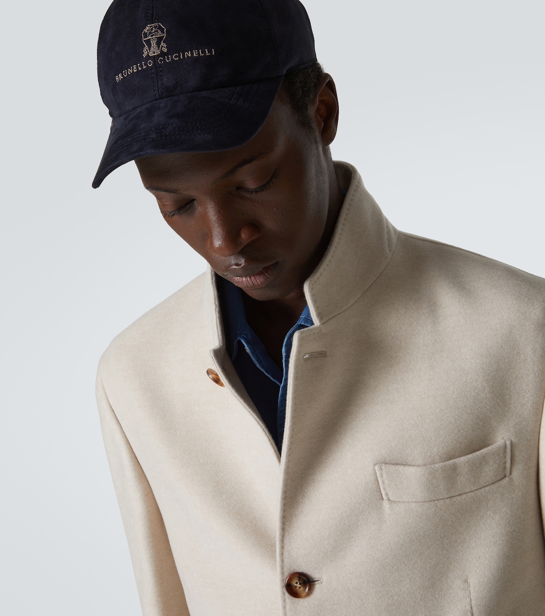 Casquette en daim à logo | Brunello Cucinelli