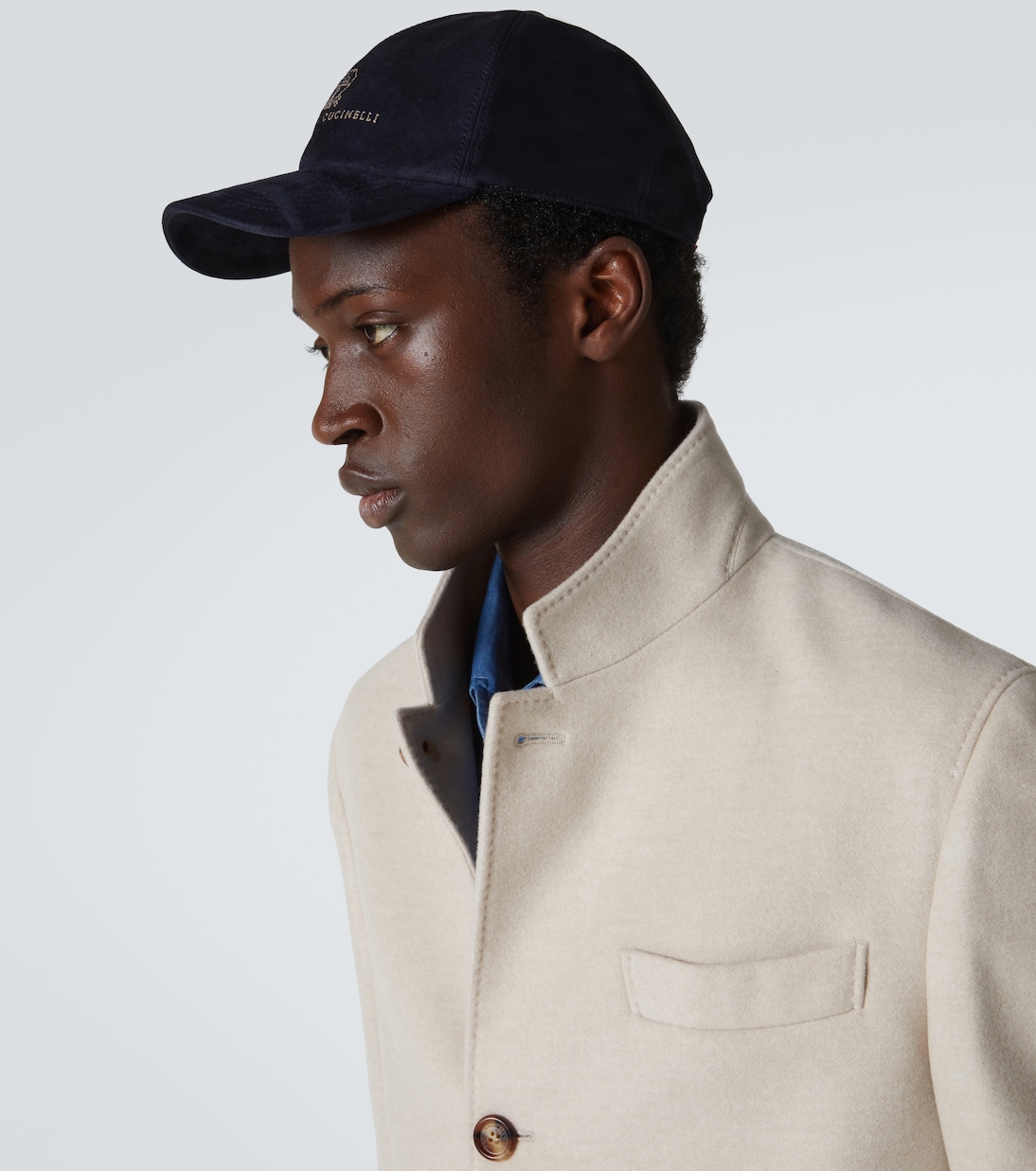 Casquette en daim à logo | Brunello Cucinelli