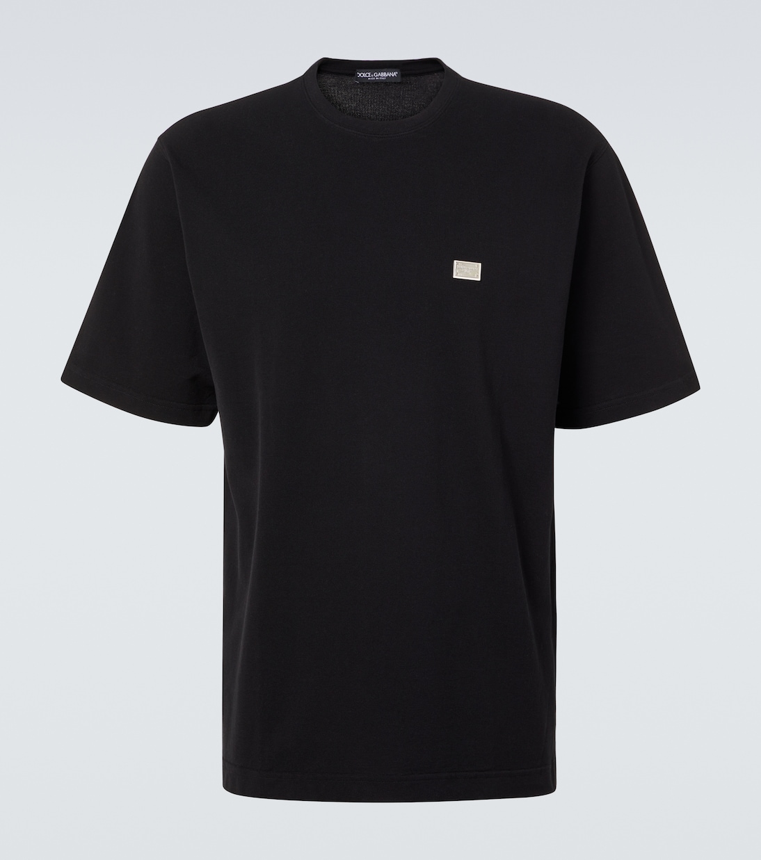 T-shirt in cotone piqué con logo | Dolce&Gabbana