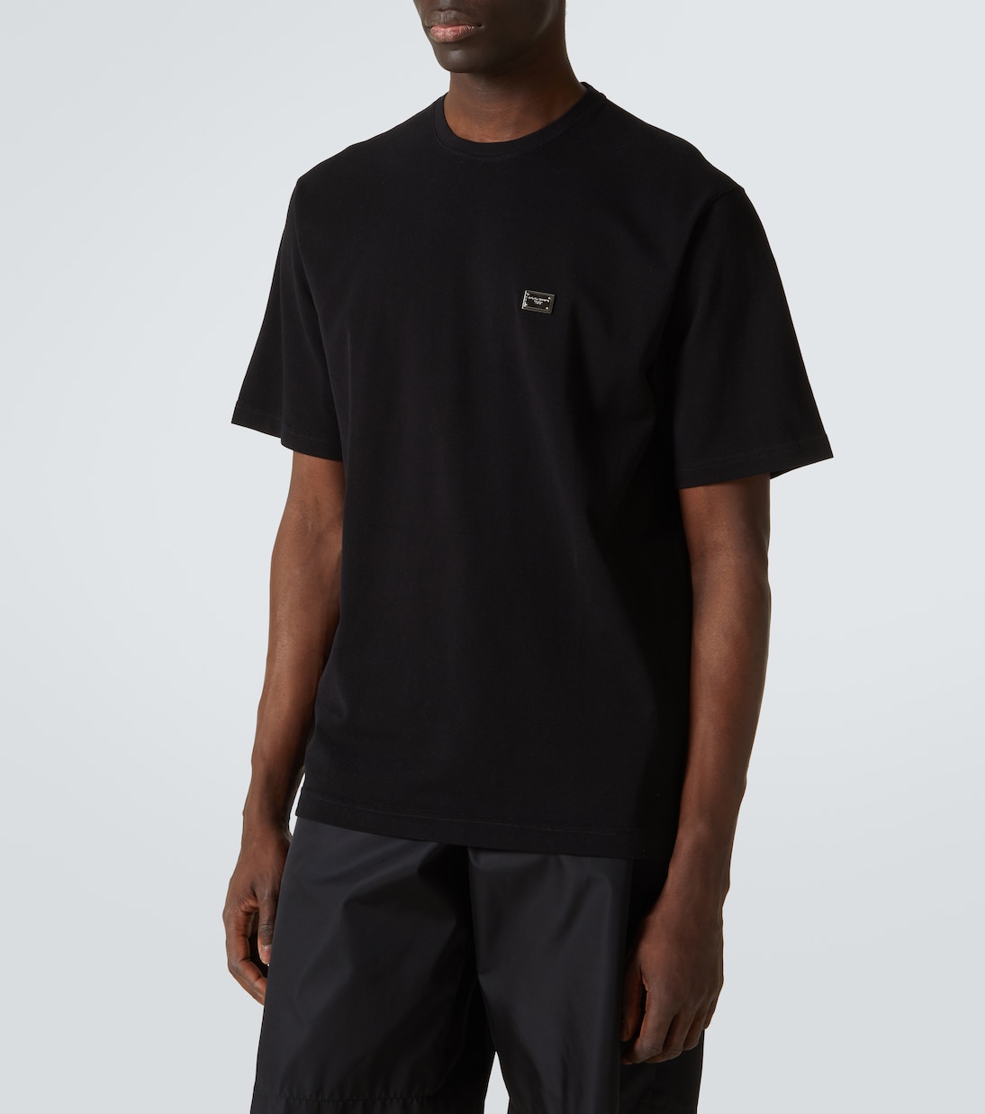 T-shirt in cotone piqué con logo | Dolce&Gabbana